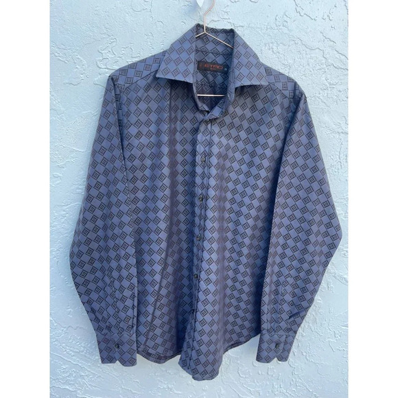 ETRO Milano Mens Long Sleeve Button Down Collared Dress Shirts Blue Sz 39 - Picture 13 of 13